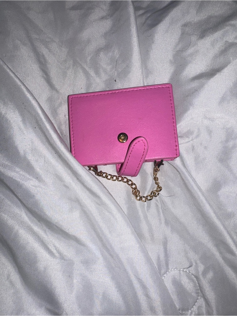 a new day Hot Pink Mini Wallet with Gold Chain Accent